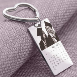 Schlüsselanhänger mit Foto und Kalender