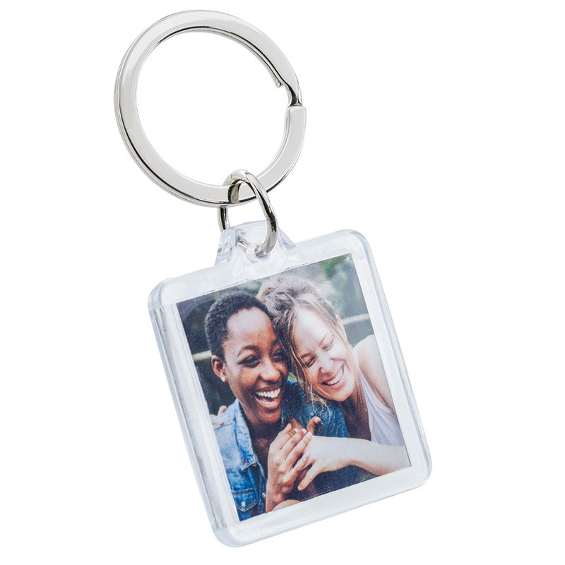 Personalisierter Foto Schlüsselanhänger aus Acryl - Quadratisch