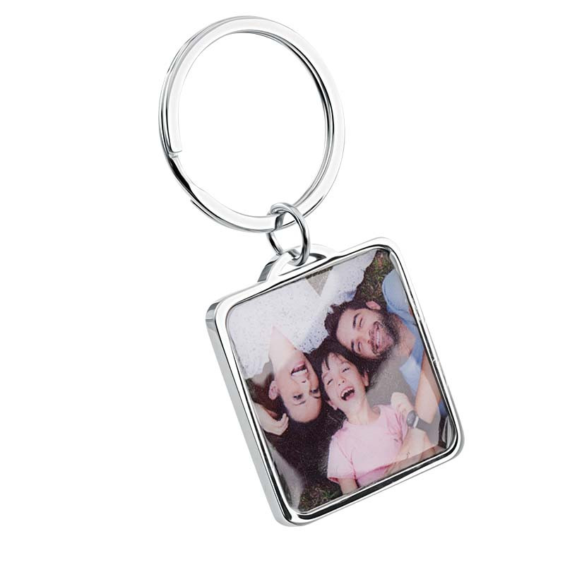 Personalisierter, Quadratischer Schlüsselanhänger mit Foto