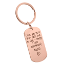 Personalised Military Tag Photo and Text Engraved Keyring