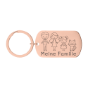 Personalisierter Schlüsselanhänger mit Gravur für das Militär und Familiensymbolen