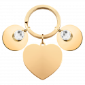 Personalisierter Schlüsselanhänger mit graviertem Herz und 2 Geburtssteinen