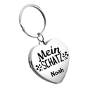 Personalisierter Schlüsselanhänger für Paare mit Fotos und Gravur „Mein Schatz